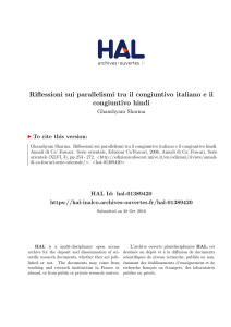 Riflessioni sui parallelismi tra il congiuntivo italiano e il congiuntivo