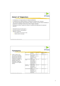 Sensori di Temperatura Termometria