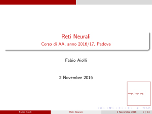 Reti Neurali - Corso di AA, anno 2016/17, Padova
