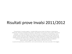Risultati prove Invalsi 2011/2012