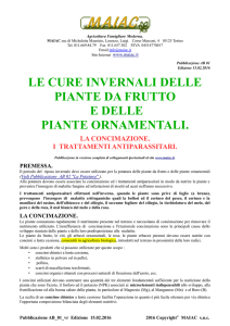 le cure invernali delle piante da frutto e delle piante