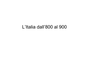 L`Italia dall`800 al 900