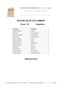 esame di stato 2008/09 - Liceo Classico Psicopedagogico Cesare