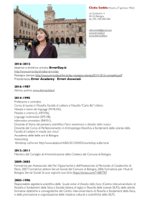 Curriculum2 2016 - Università di Bologna