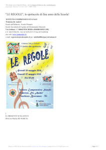 "LE REGOLE", lo spettacolo di fine anno della Scuola!