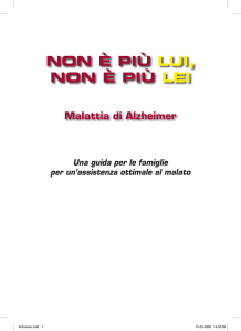 NON È PIÙ LUI, NON È PIÙ LEI - Associazione Alzheimer Riese