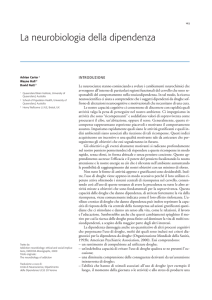 La neurobiologia della dipendenza
