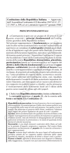 Costituzione della Repubblica Italiana. — approvata dall`assemblea