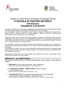 Progetto A scuola di Teatro 2014 - 2015 per invio