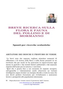 BREVE RICERCA SULLA FLORA E FAUNA DEL POLLINO E DI