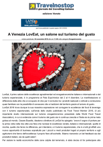 A Venezia LovEat, un salone sul turismo del gusto