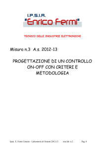 Misura n.3 As 2012-13 PROGETTAZIONE DI UN