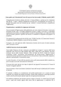 Linee guida Tirocinio LM87 - Università di Sassari