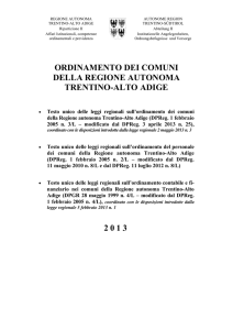 Ordinamento dei Comuni della Regione Autonoma Trentino