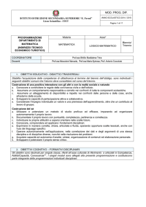 Programmazione dipartimento triennio