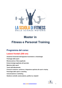 Programma - Master Fitness e Personal Trainer