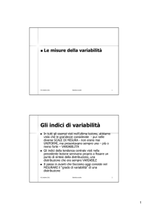 Gli indici di variabilità