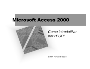 Corso Access 2000