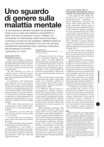 Uno sguardo di genere sulla malattia mentale