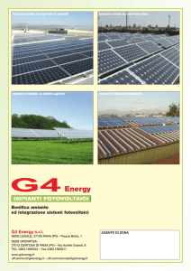 Catalogo illustrativo per gli impianti fotovoltaici