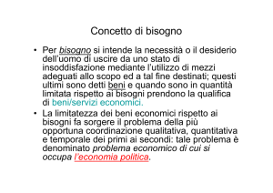 Concetto di bisogno