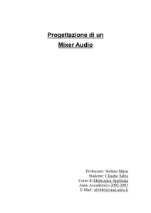 Progettazione di un Mixer Audio - Università degli Studi di Trieste