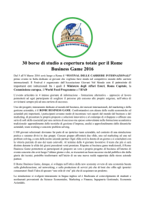 30 borse di studio a copertura totale per il Rome Business