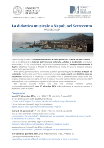 La didattica musicale a Napoli nel Settecento