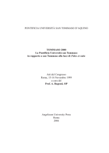 San Tommaso e l`insegnamento del Diritto Canonico presso la