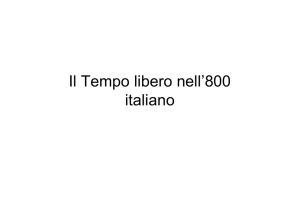 Il Tempo libero nell`800 italiano