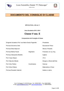 DOCUMENTO DEL CONSIGLIO DI CLASSE