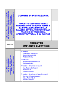 COMUNE DI PIETRASANTA PROGETTO IMPIANTO ELETTRICO