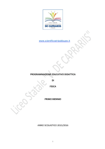 Fisica Biennio - Liceo Scientifico "V. De Caprariis"