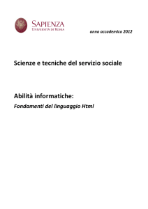 HTML - Dipartimento di Scienze Sociali ed Economiche