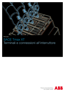 SACE Tmax XT Terminali e connessioni all`interruttore