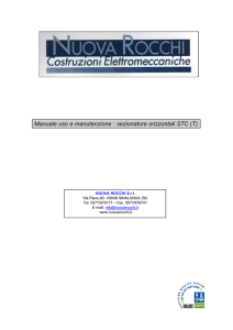 Manuale uso e manutenzione : sezionatore orizzontali STC (T)