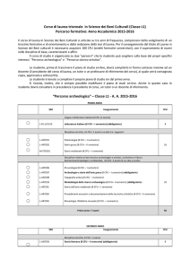 Corso di laurea triennale in Scienze dei Beni Culturali (Classe L1