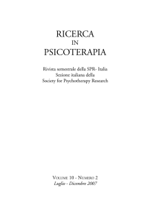 RiceRca PsicoteRaPia - Society for Psychotherapy Research