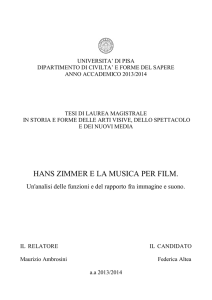 hans zimmer e la musica per film.