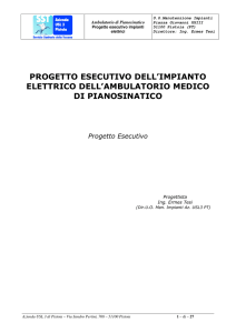 PROGETTO ESECUTIVO DELL`IMPIANTO ELETTRICO DELL