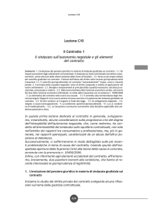 Lezione C10 Il Contratto 1 Il sindacato sull`autonomia negoziale e