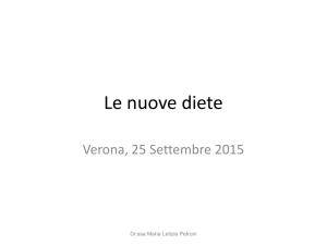 Nuove diete Verona 2015