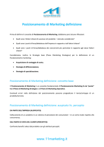 Posizionamento di Marketing definizione