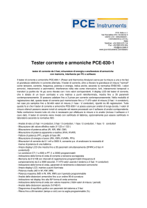 Tester corrente e armoniche PCE-830-1