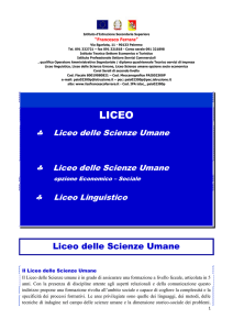 Liceo delle Scienze Umane - I.I.S.S. Francesco Ferrara.