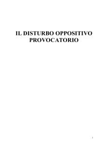 il disturbo oppositivo provocatorio