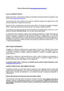 Privacy Policy del sito www.pegasorigenerazione.it Cos`è una