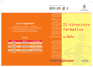 in Italia - Sperimentazione Piani Locali Giovani