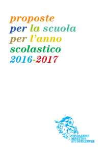 proposte 2016-2017 - Fondazione Benetton