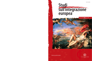 Numero 3 - Studi sull`integrazione europea